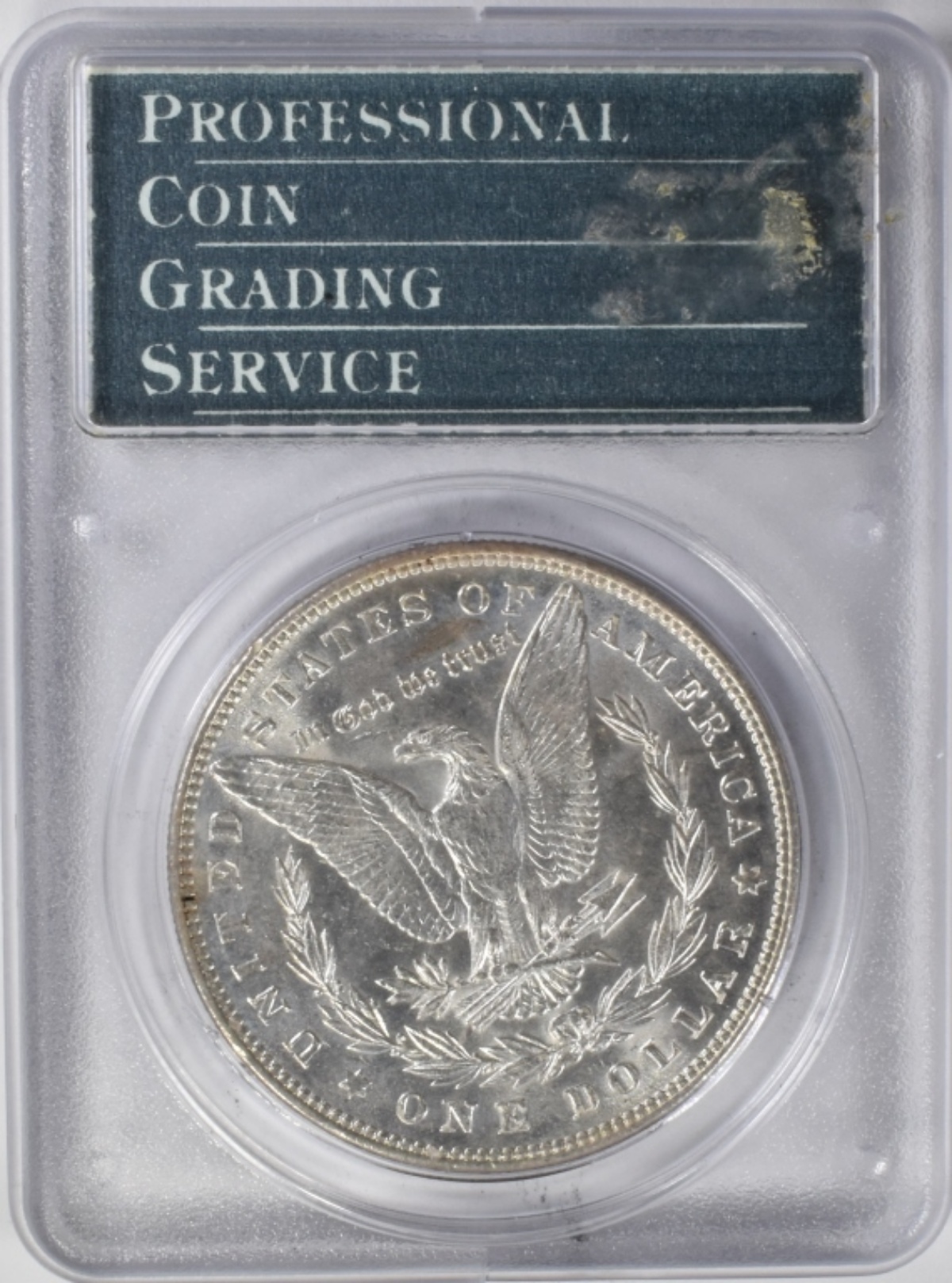 1887 Morgan Dollar MS62 PCGS Rattler Holder