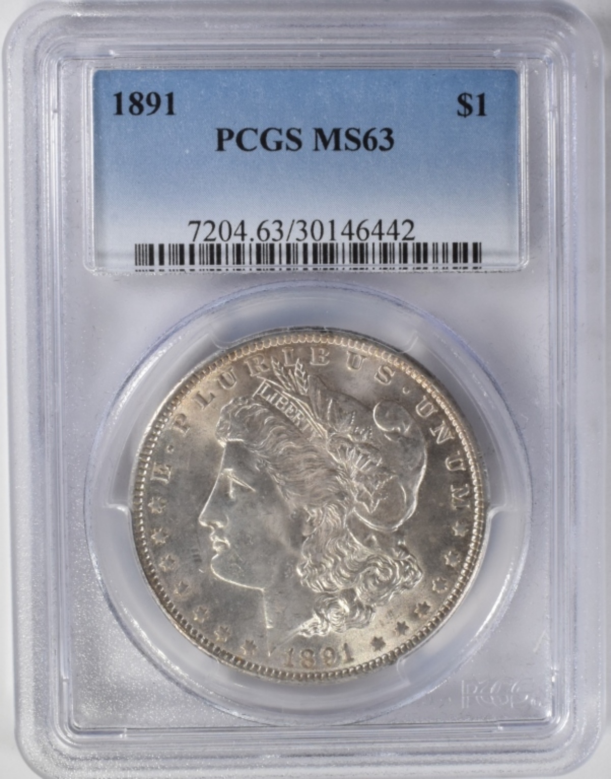 1891 Morgan Dollar MS63 PCGS