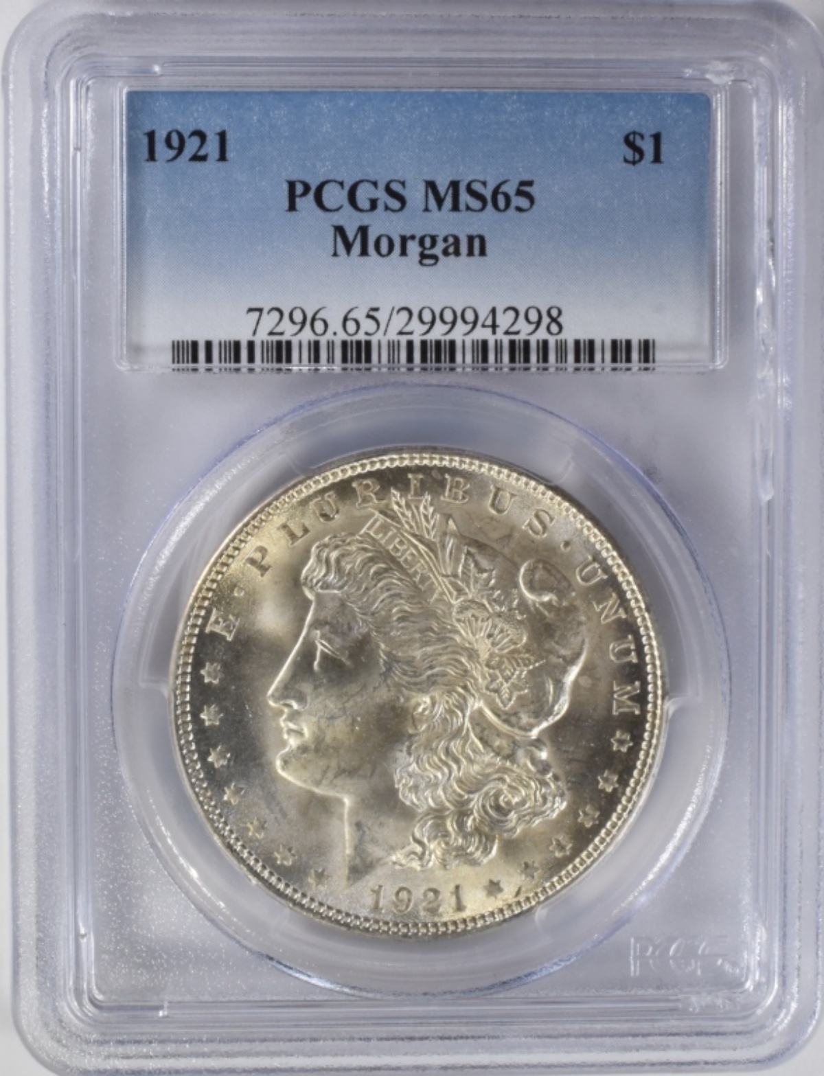 1921 Morgan Dollar MS65 PCGS