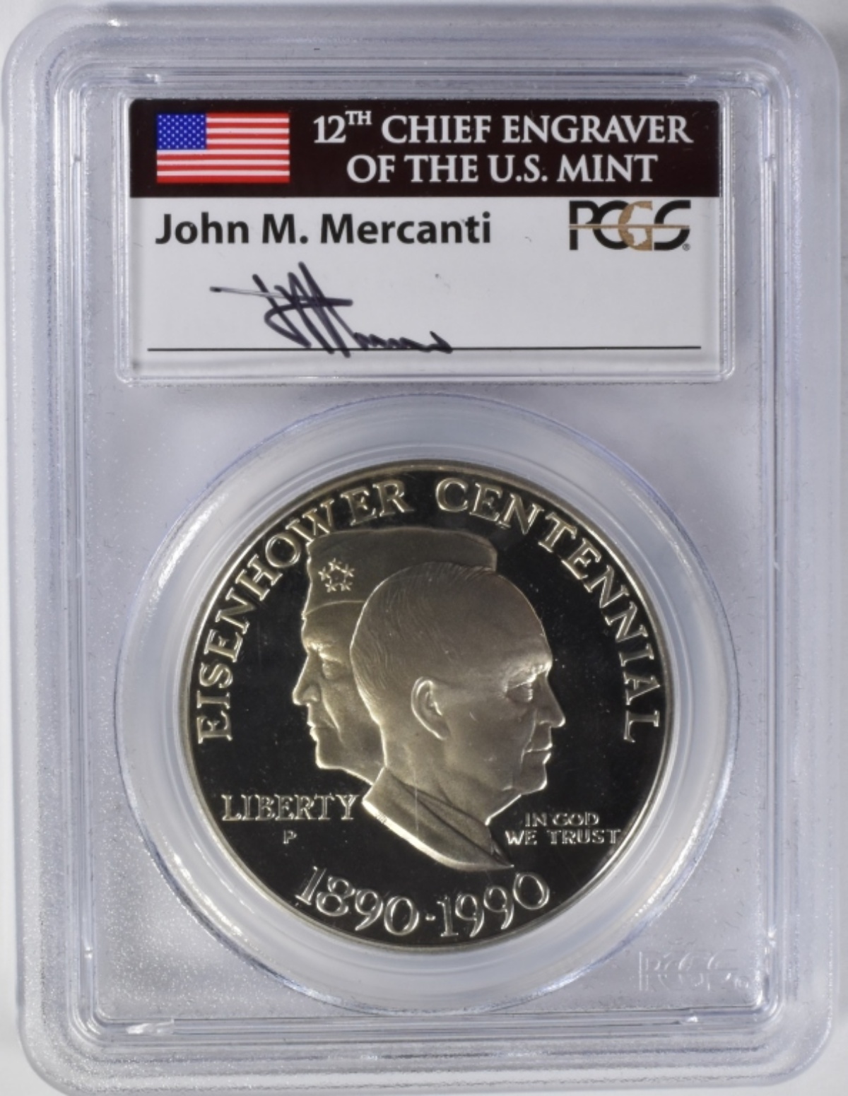 1990-P Eisenhower Commem $1 PR69DCAM PCGS