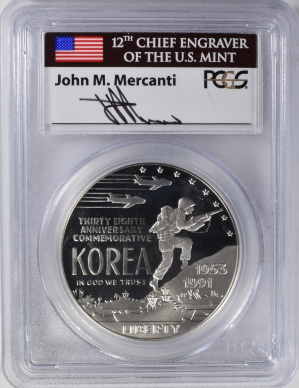 1991-P Korea Commem $1 PR69DCAM PCGS
