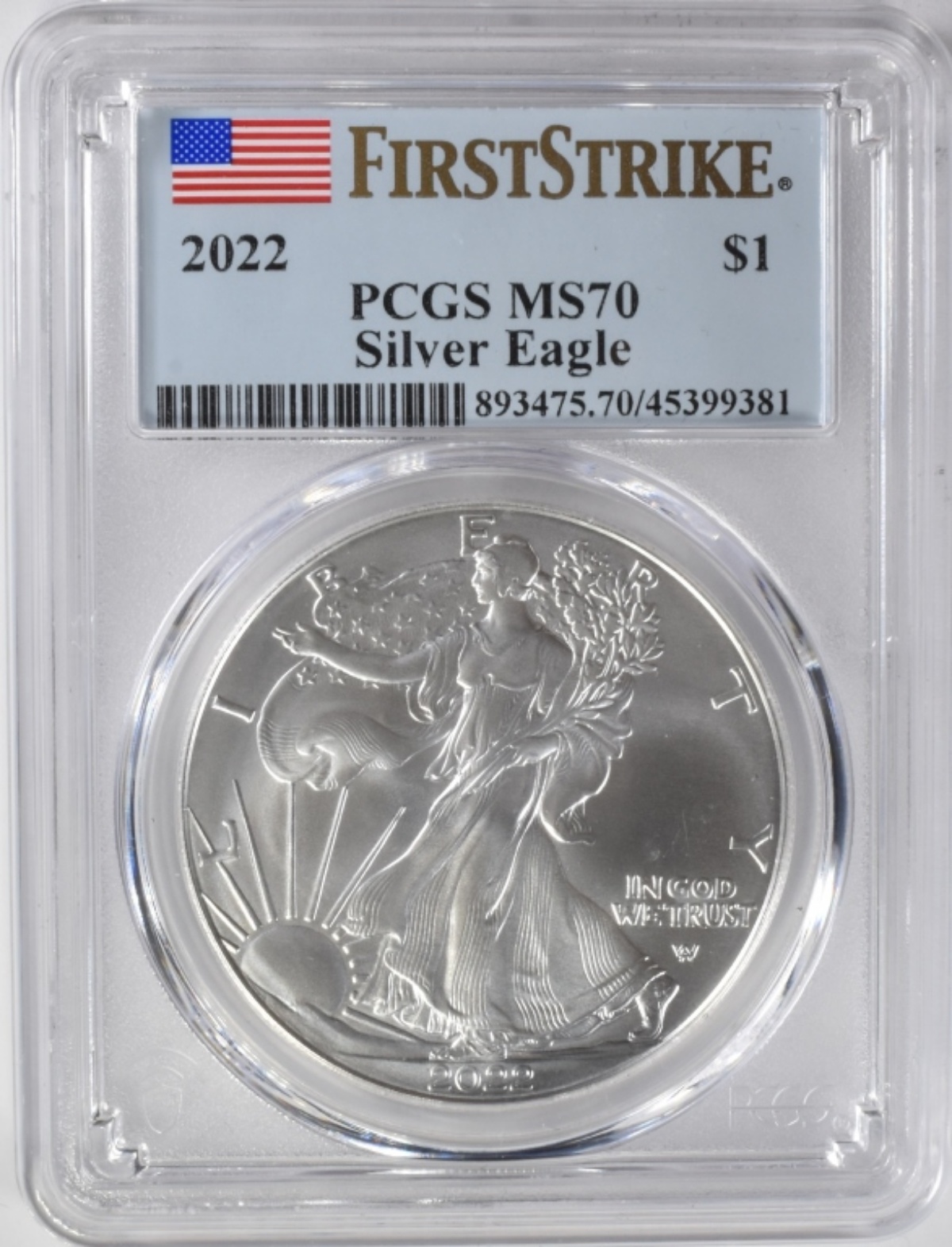2022 American Silver Eagle MS70 PCGS First Strike