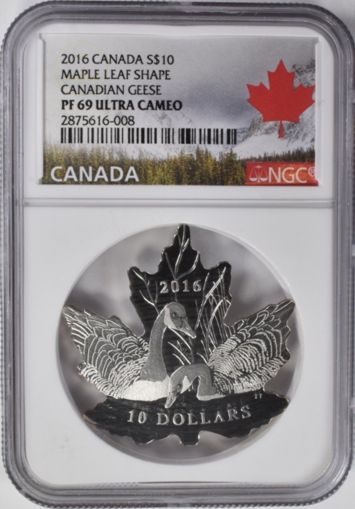 2016 Canada 1/2oz Maple Shape Geese PF69 UC