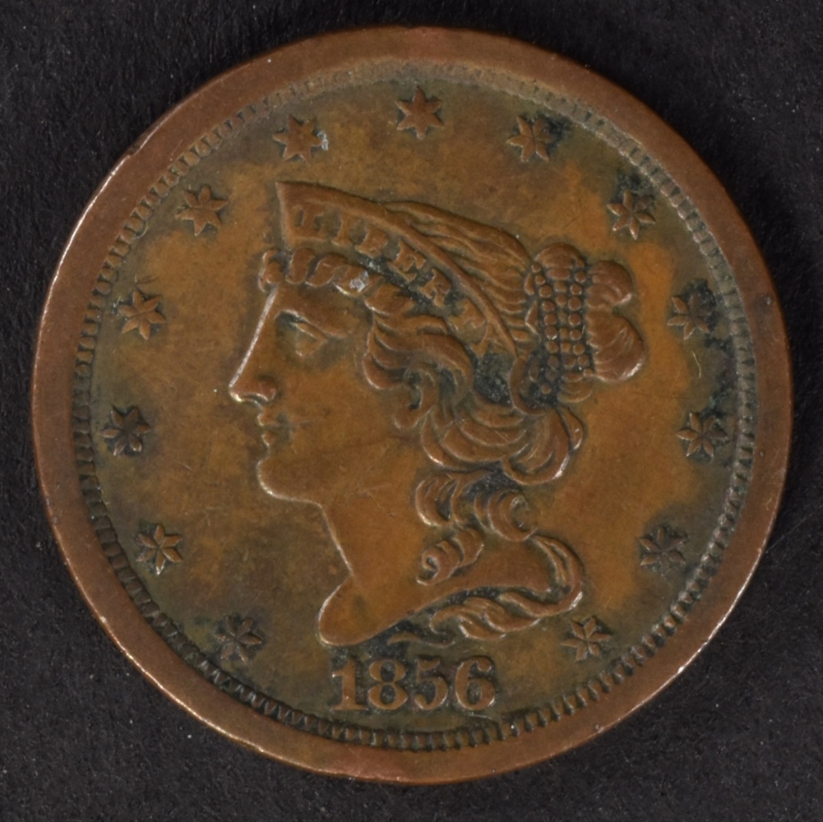 1856 Braided Hair Half Cent