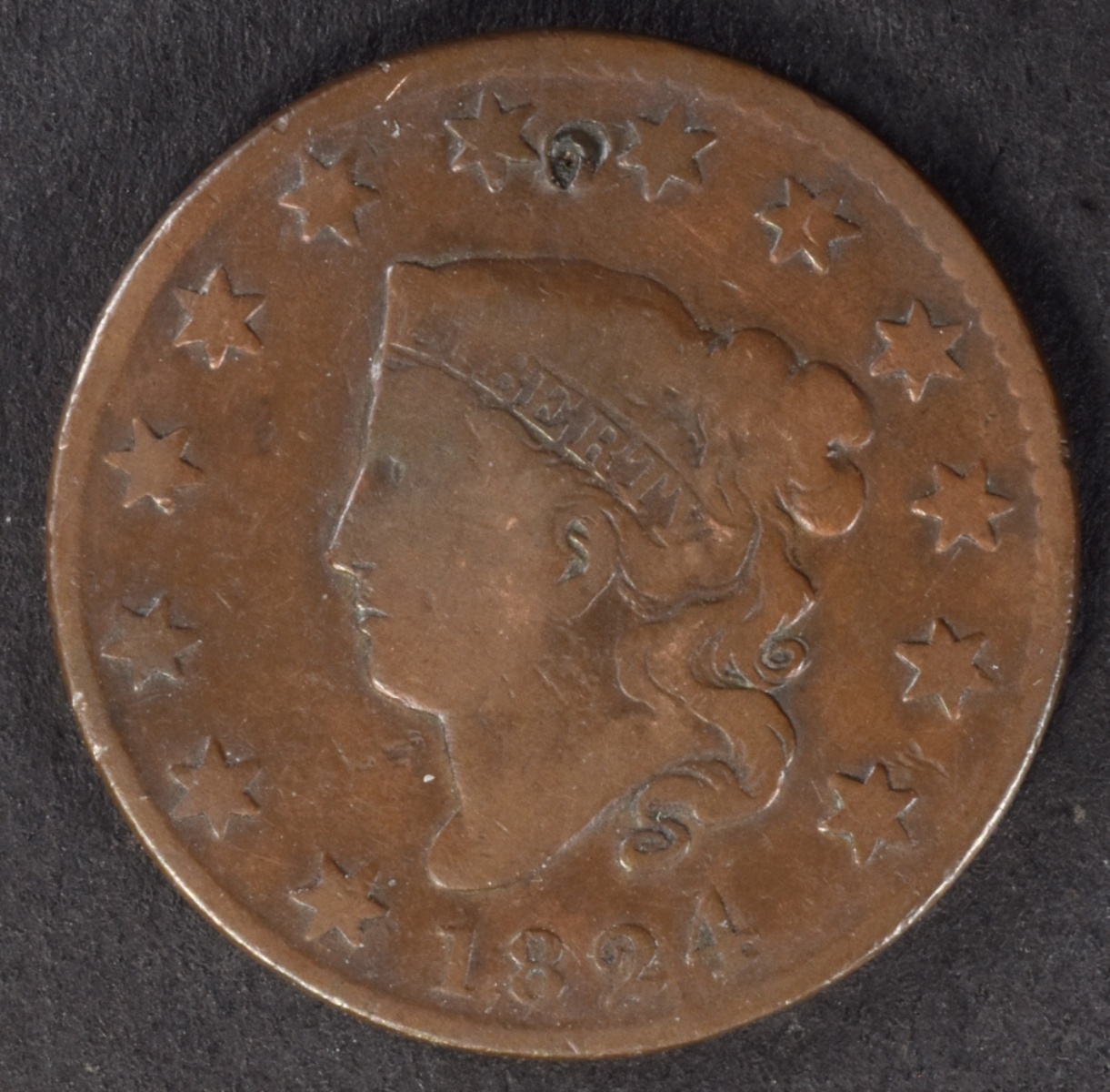 1824 Liberty Head Large Cent