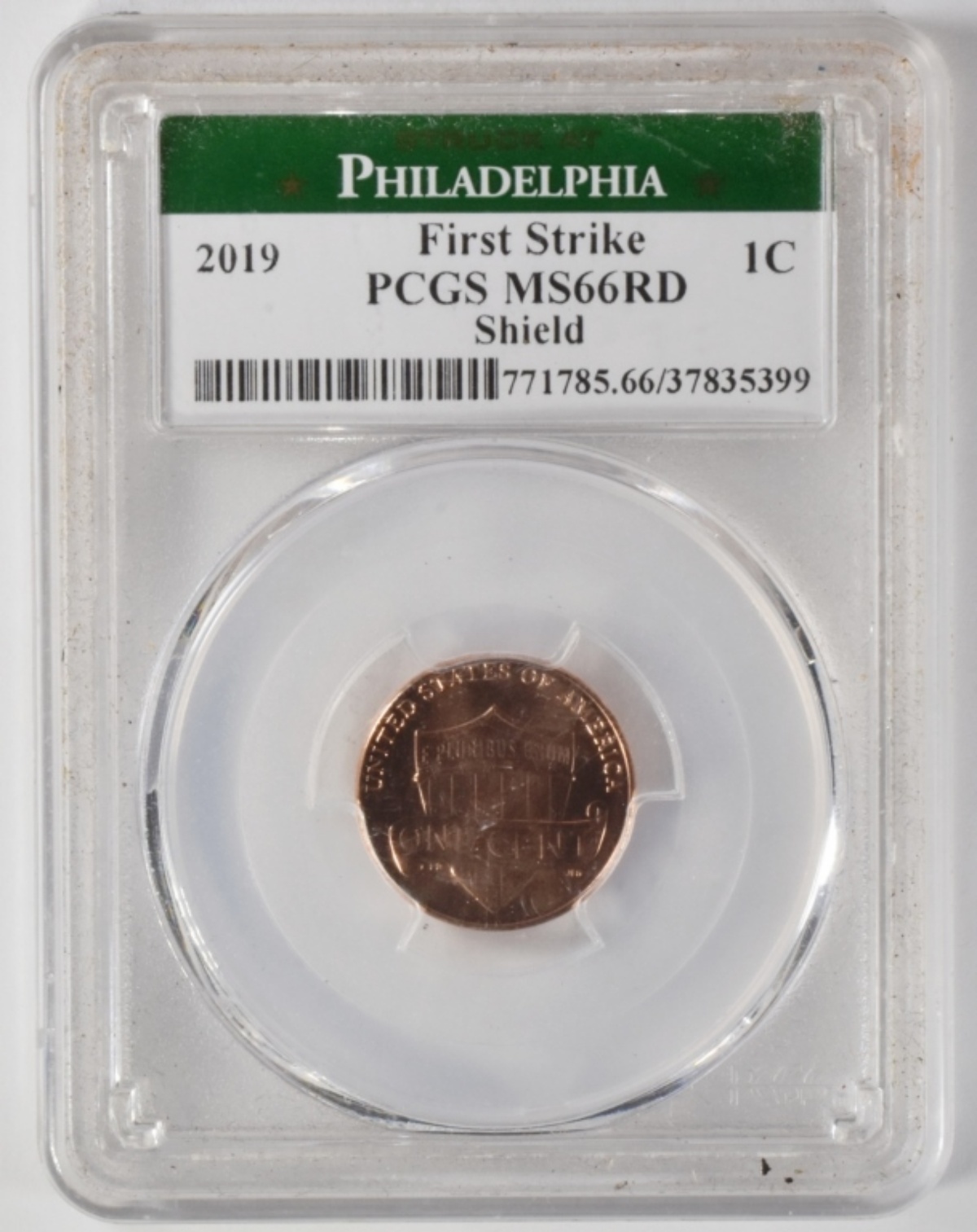 2019 Lincoln Shield Cent MS66 RD PCGS
