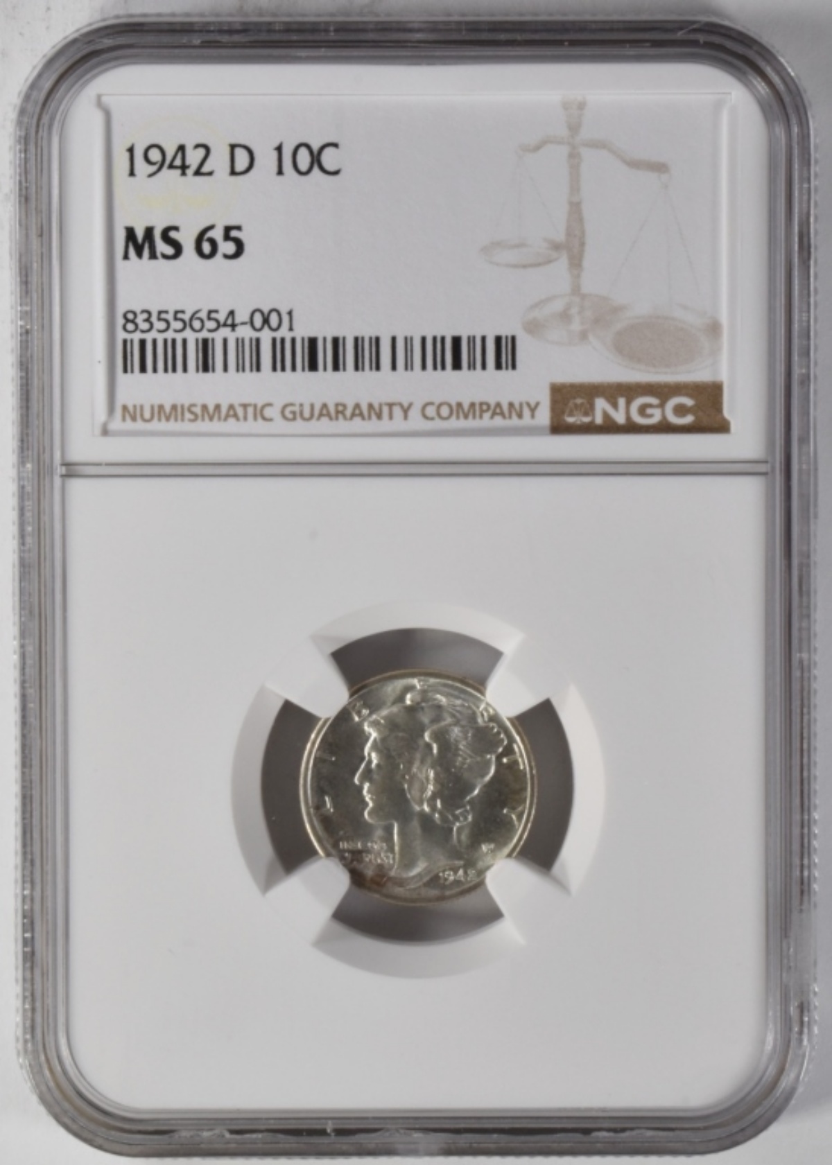 1942-D Mercury Dime MS65 NGC
