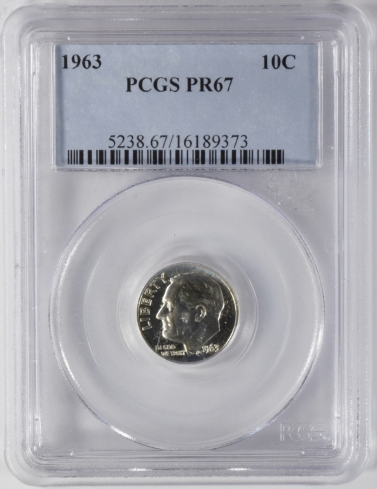 1963 Roosevelt Dime PR67 PCGS