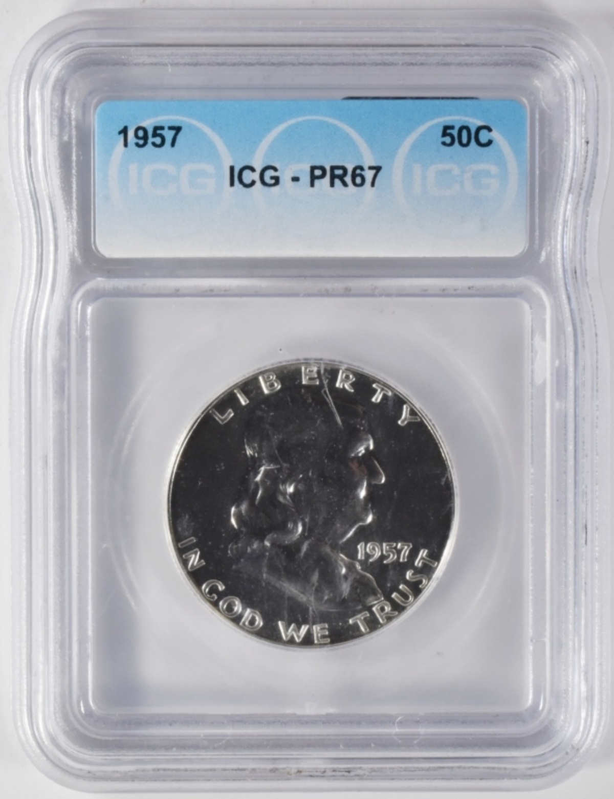 1957 Franklin Half Dollar PR67 ICG