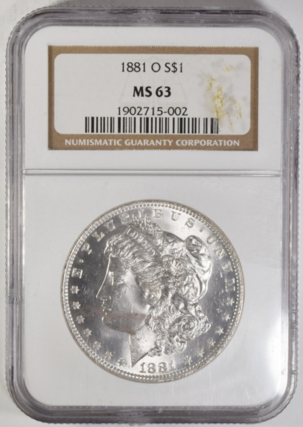 1881-O Morgan Dollar MS63 NGC