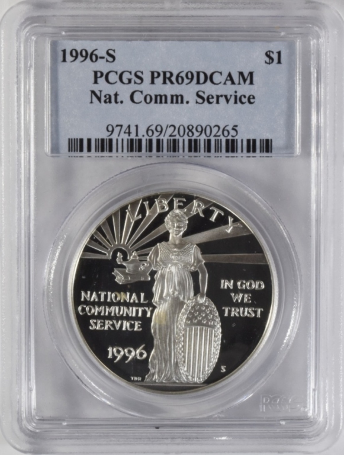 1996-S Nat. Community Service $1 Commem PR69
