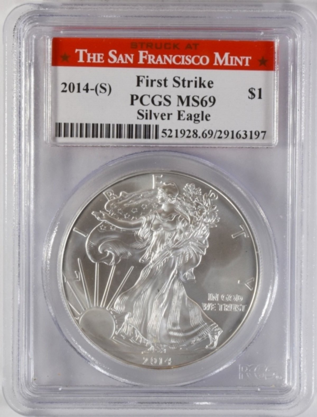 2014-(S) American Silver Eagle MS69 PCGS