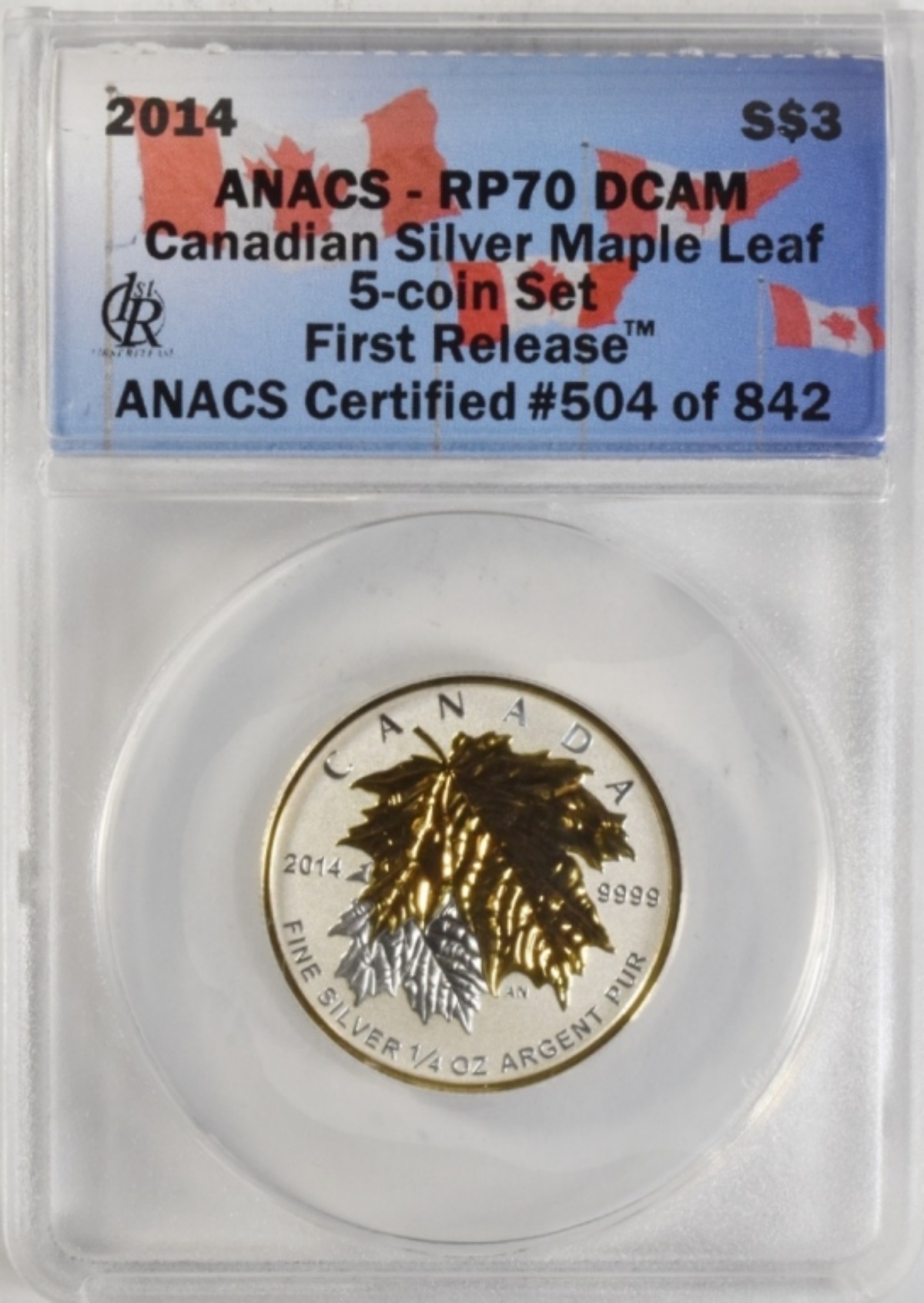 2014 Canada 1/2oz Silver Maple RP70 DCAM ANACS