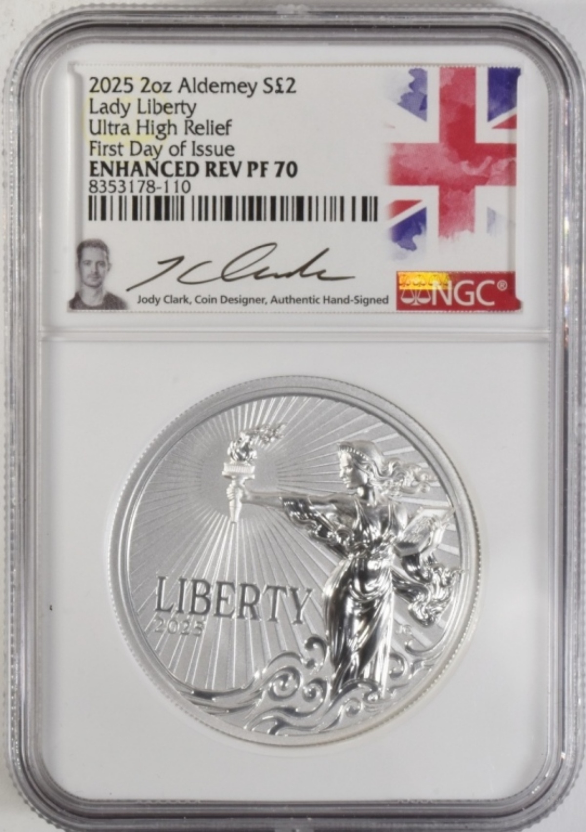 2025 2oz Lady Liberty Enhanced Rev PF70 NGC