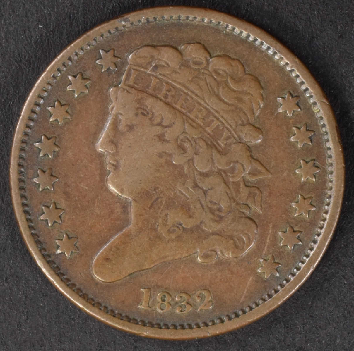 1832 Classic Head Half Cent