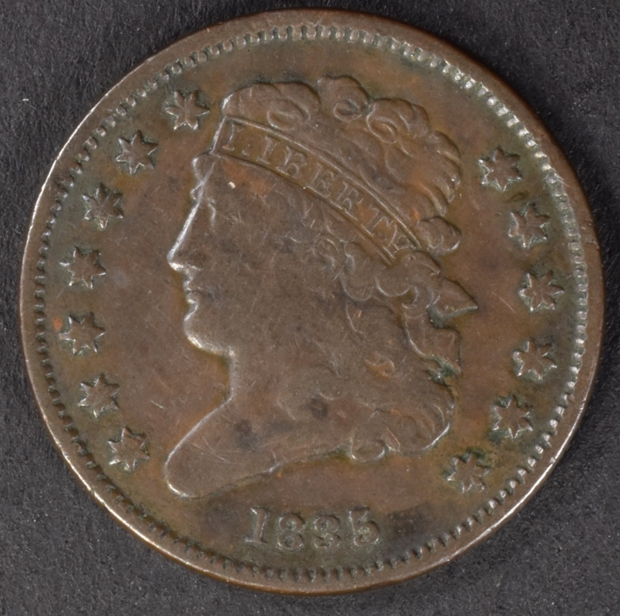1835 Classic Head Half Cent