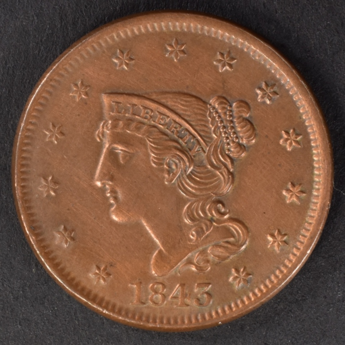 1843 Liberty Head Large Cent