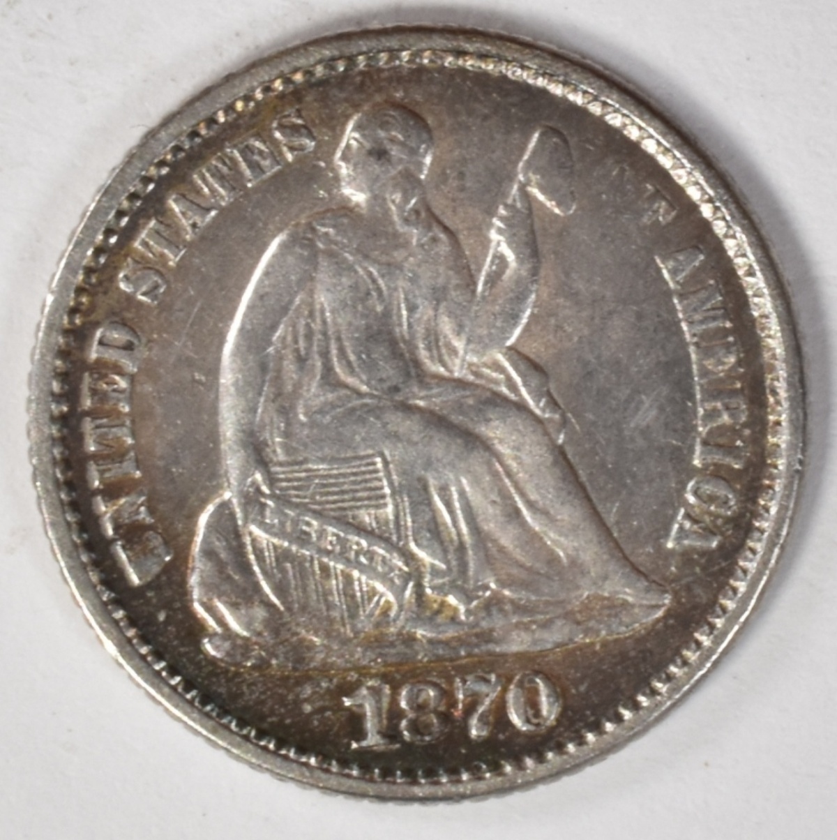 1870 Seated Half Dime