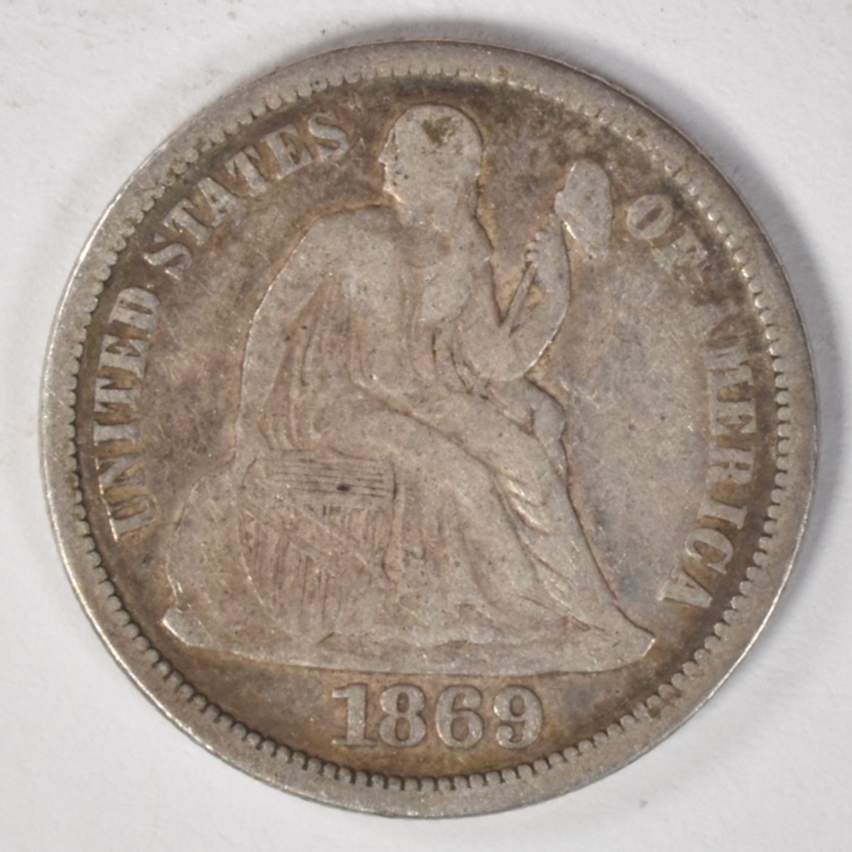 1869 Seated Dime
