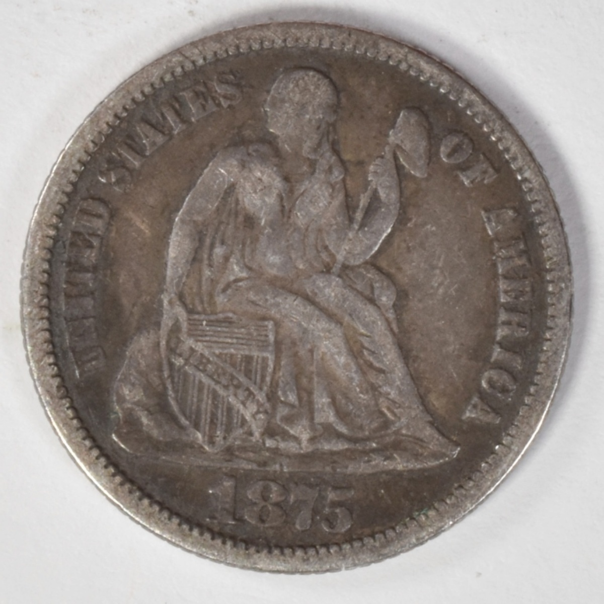 1875 Seated Dime