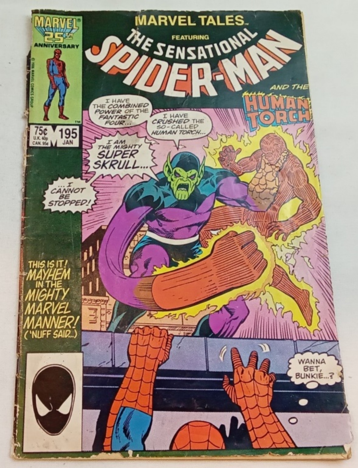 Marvel Tales #195 Jan 1987, Raw