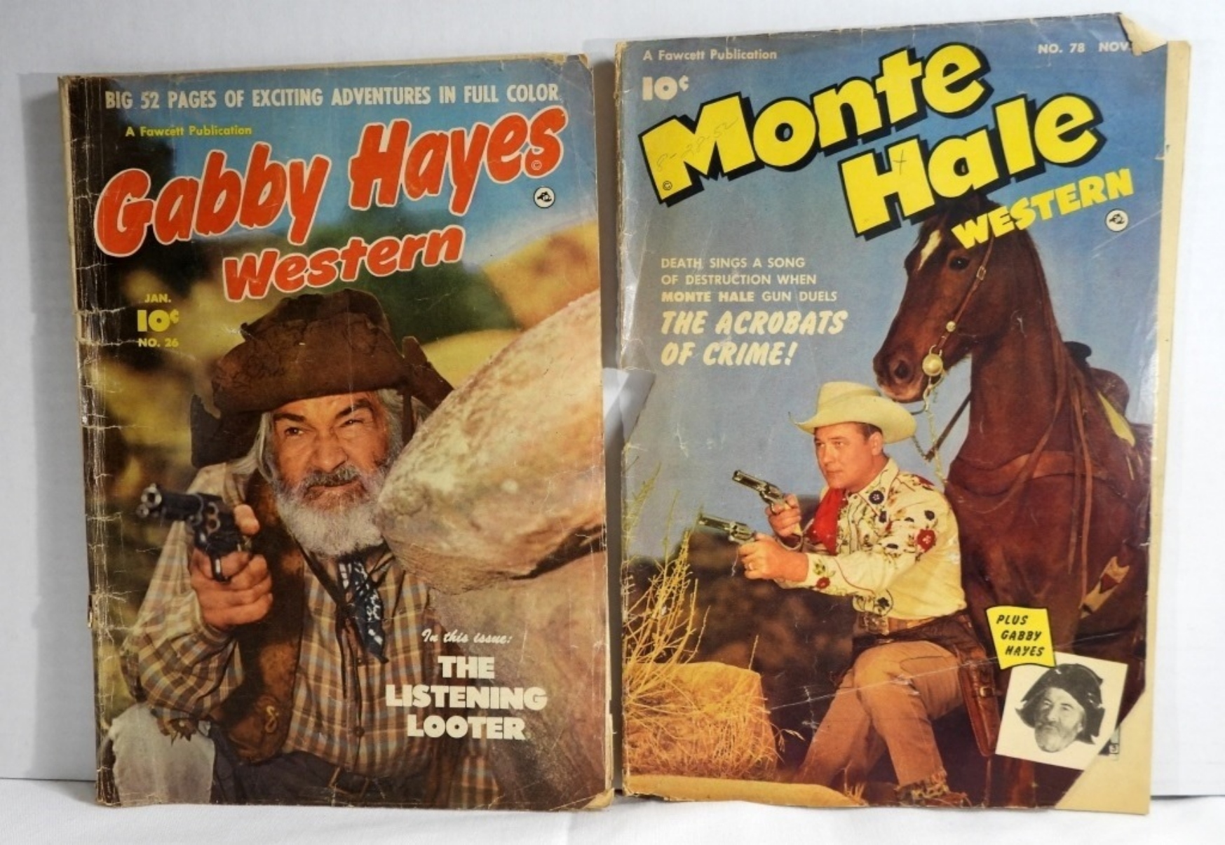 Fawcett Western Comics Lot Gabby Hayes Monte Hale