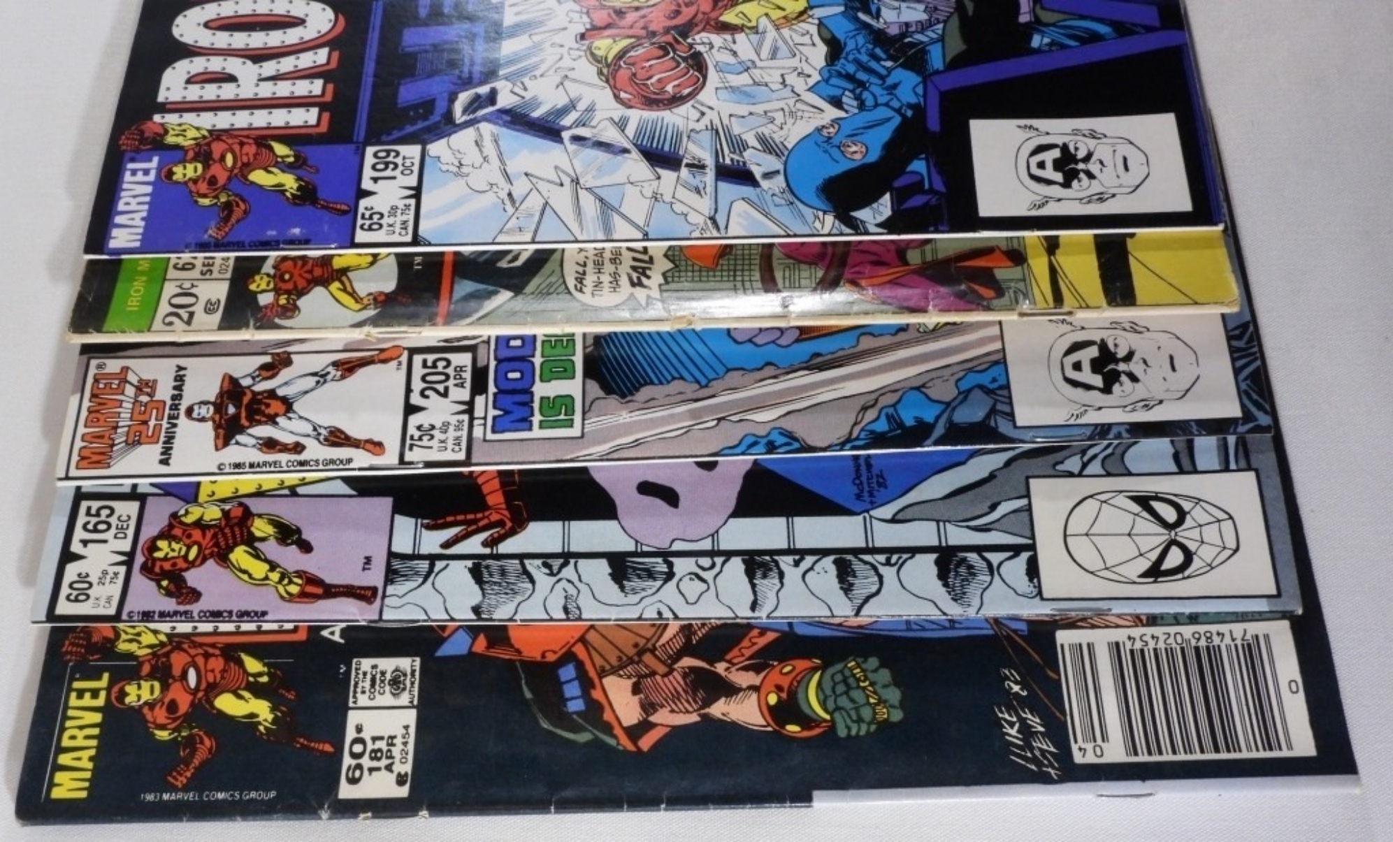 Iron Man Comics Lot - 5 Issues 1980s-90s (raw)
