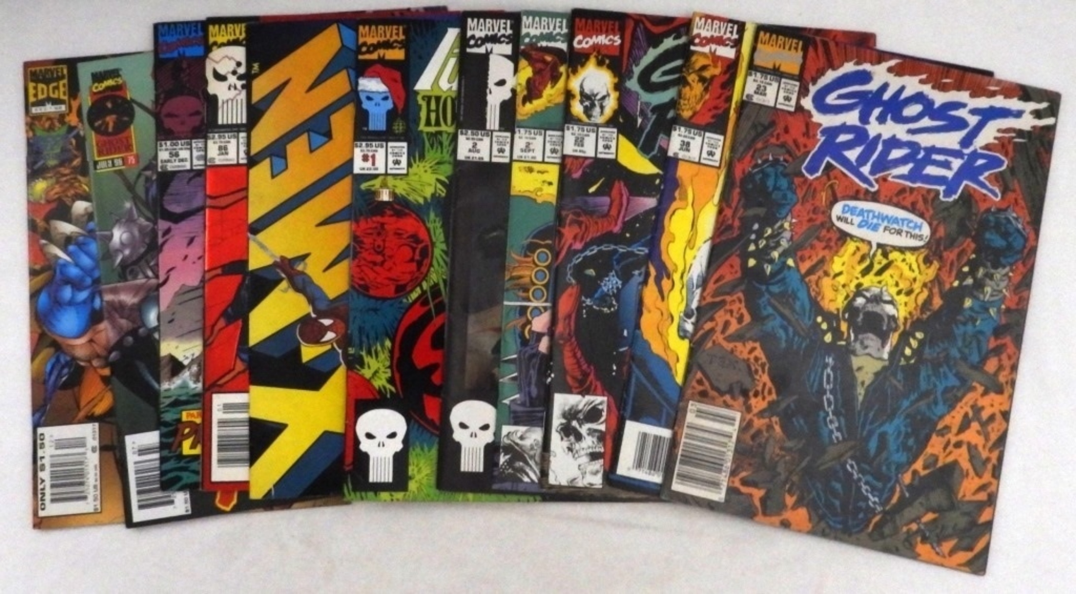 Marvel Comics Lot 90s Issues X-Men Punisher Ghost