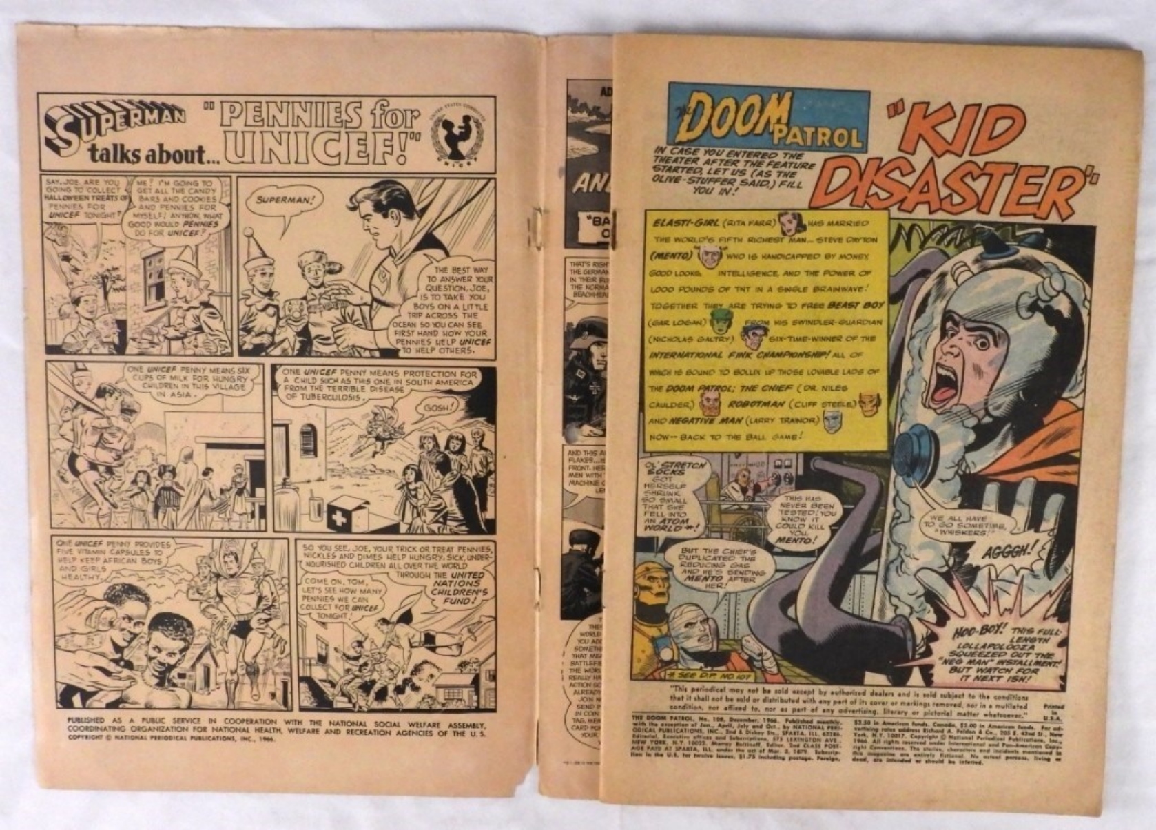 Doom Patrol #108 & #119 DC Comics Silver Age Lot