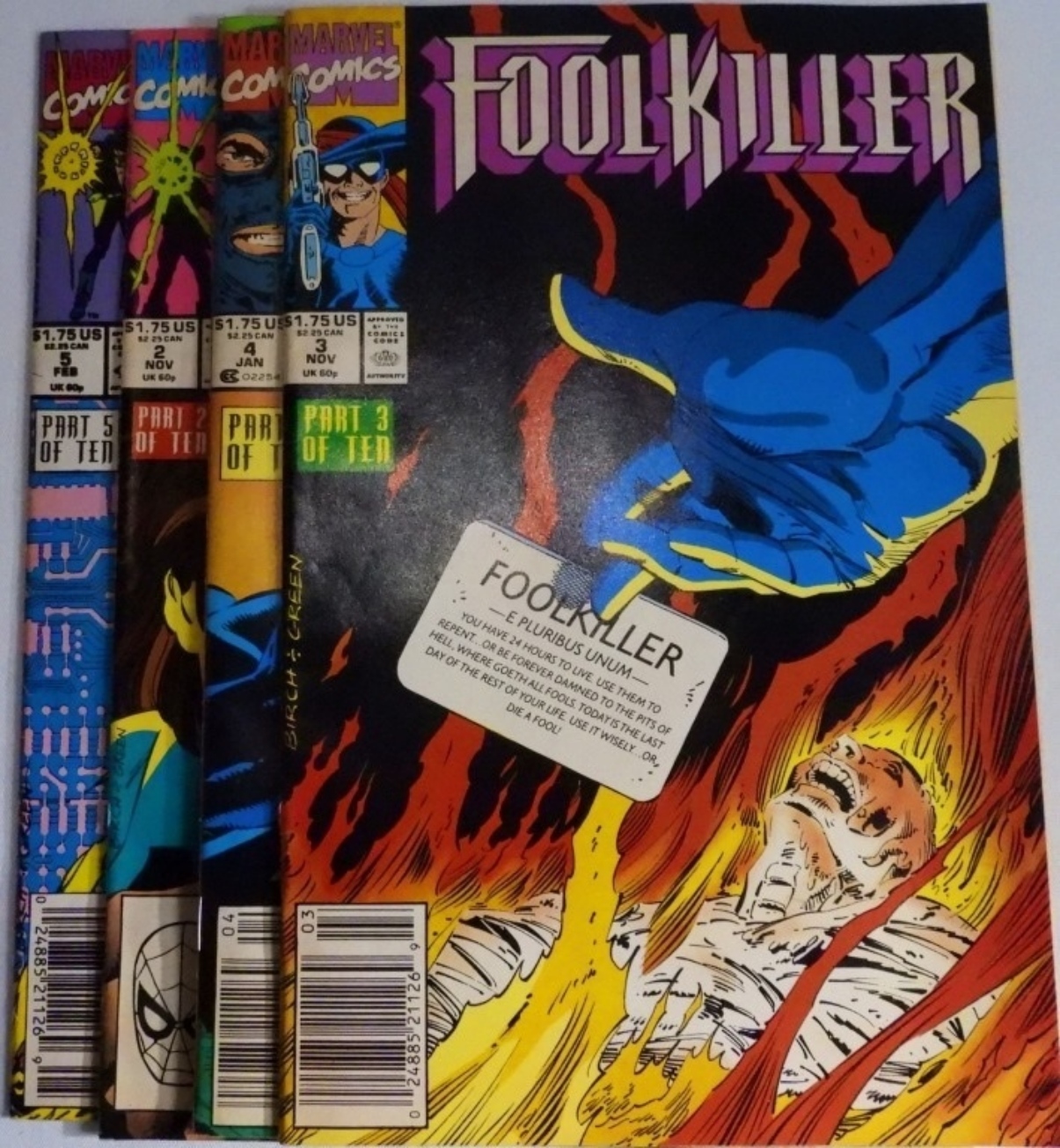 Marvel FoolKiller Comics Lot Raw