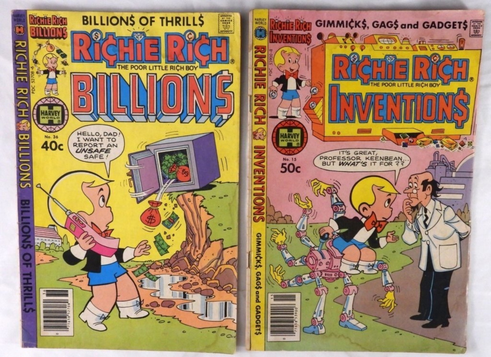 Harvey Richie Rich Billions #36 & Inventions #15