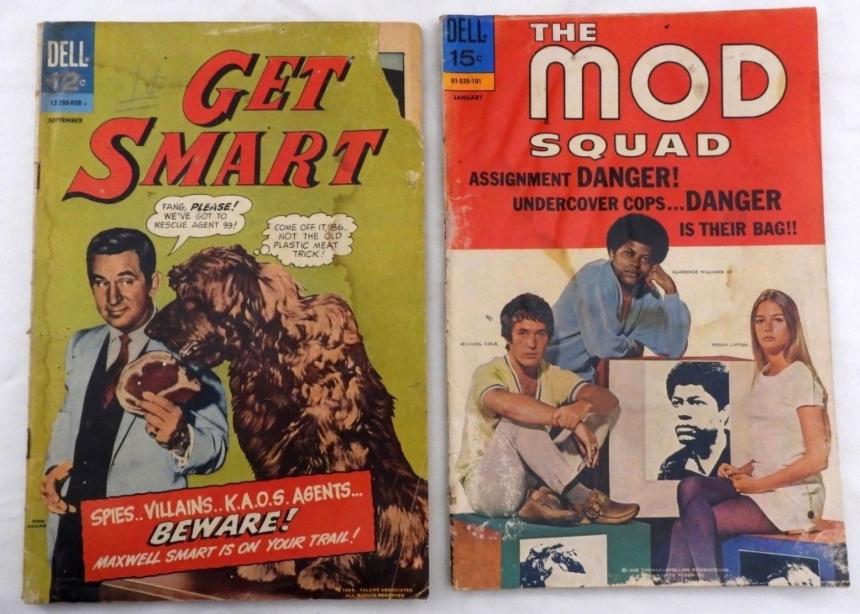 Dell Get Smart #12 & Mod Squad #1 1966-68 Raw