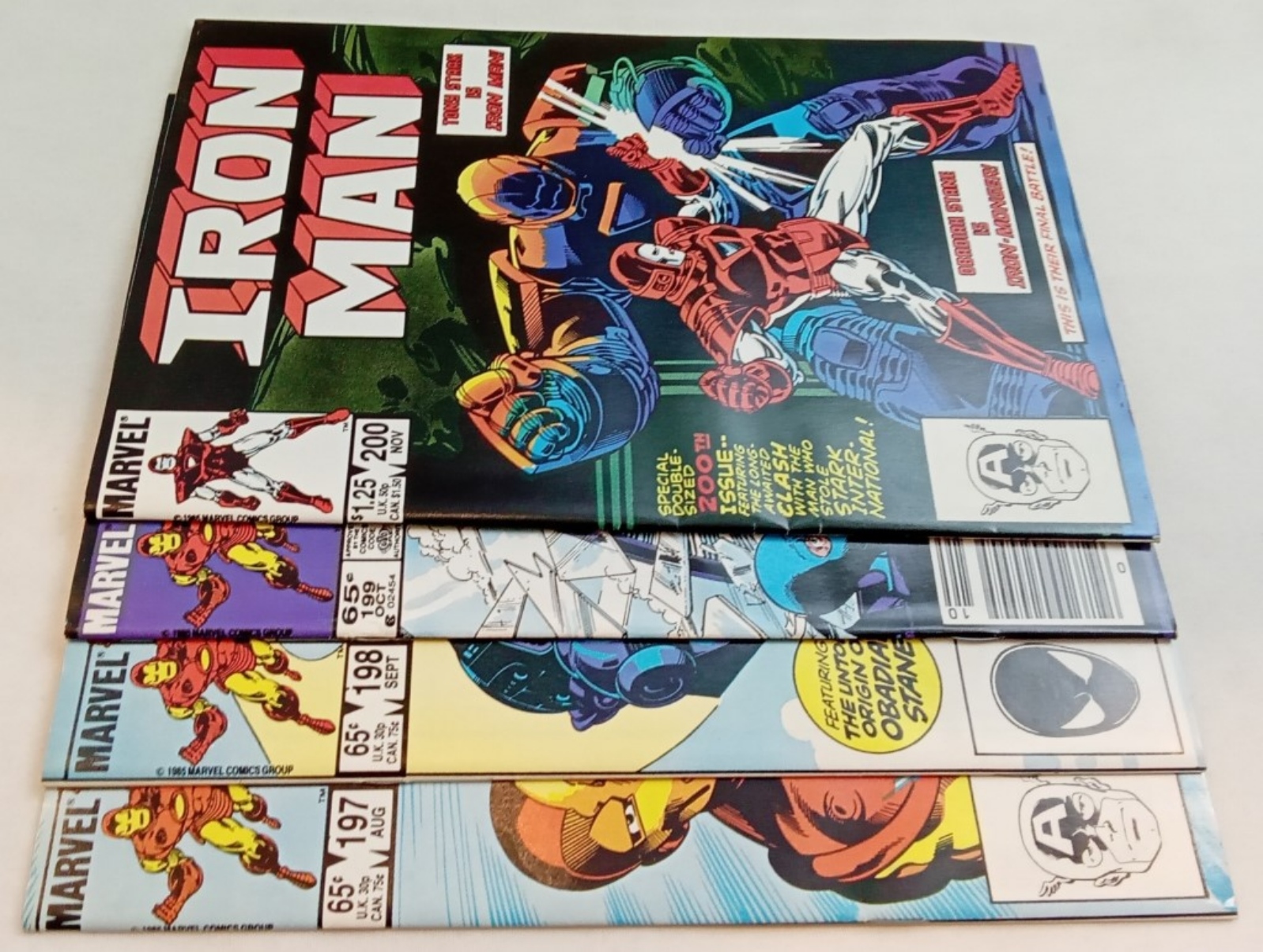 Iron Man Marvel Comics Issues 197, 198, 200, 226 (