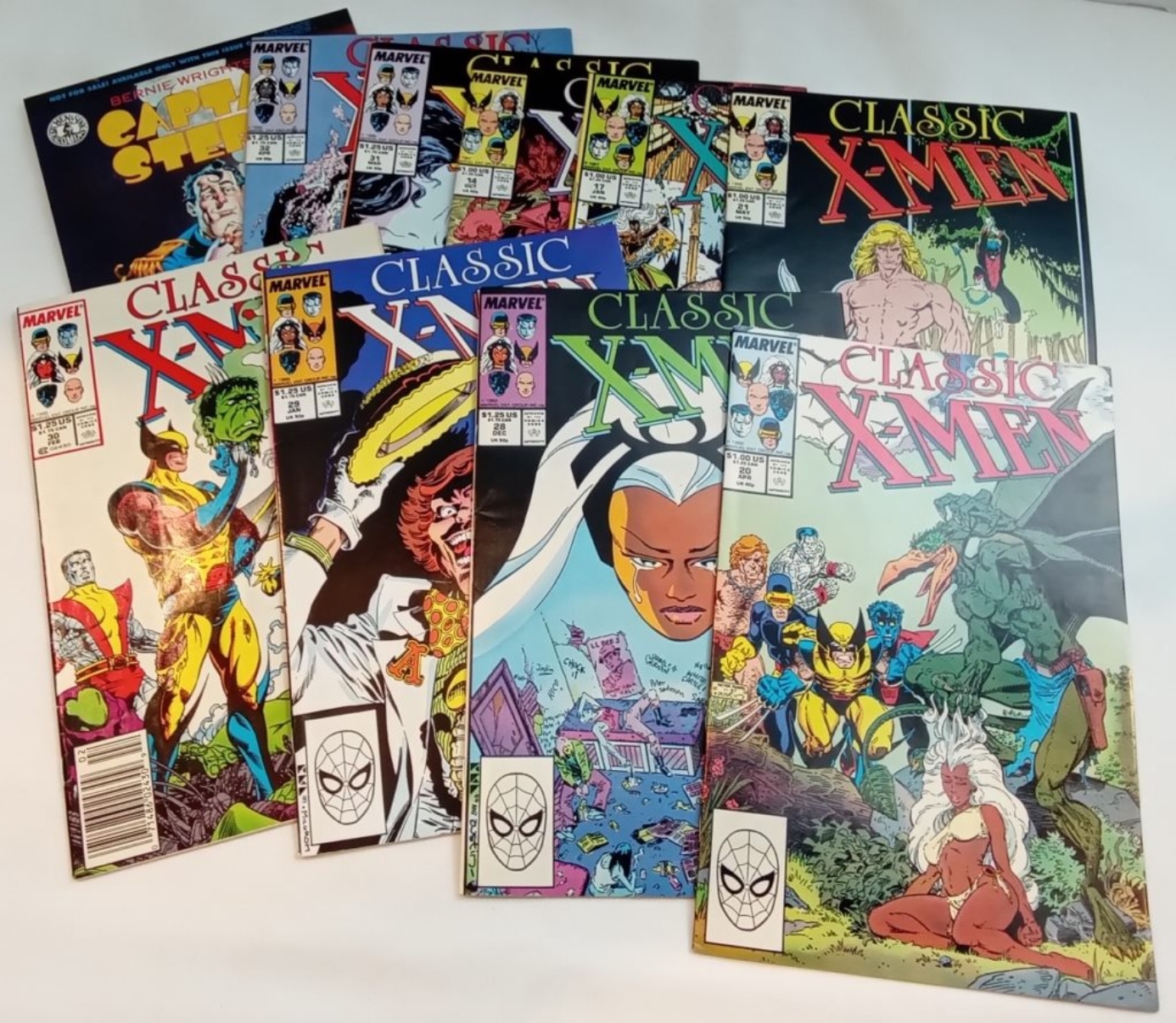 Classic X-Men Marvel Comics Lot, 1980s Raw