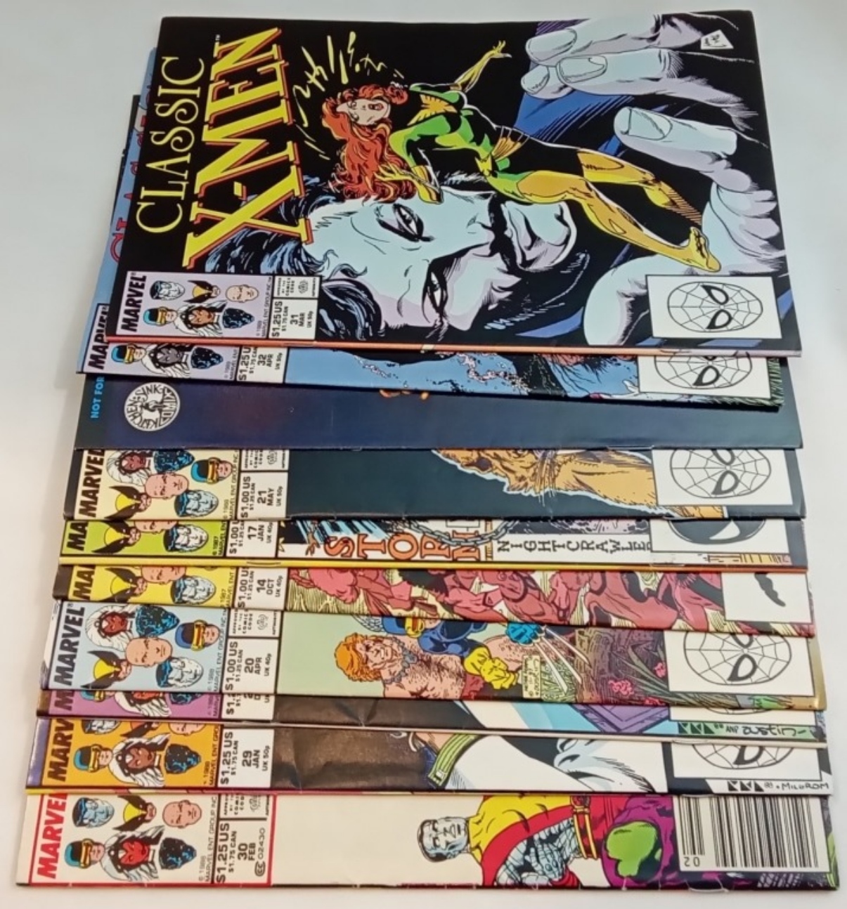 Classic X-Men Marvel Comics Lot, 1980s Raw