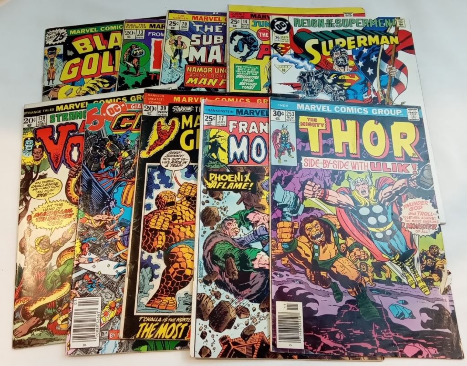 Marvel & DC Comics Lot, 1970s-80s, Raw