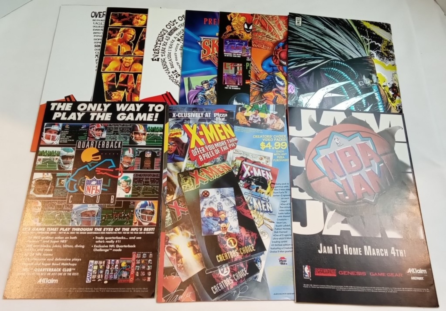 Mixed Comics Lot of 10 Issues 1990s, Raw