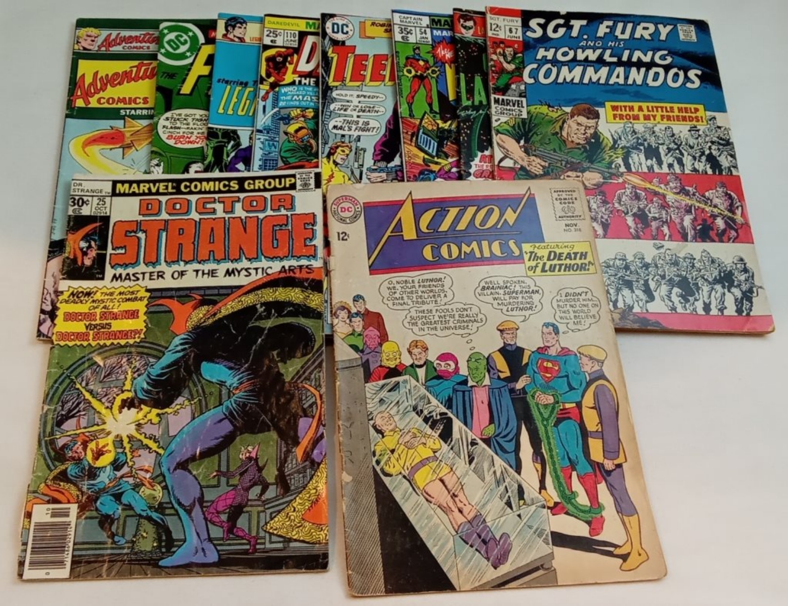Silver Age & Bronze Age Comics Lot, 10 Issues Raw