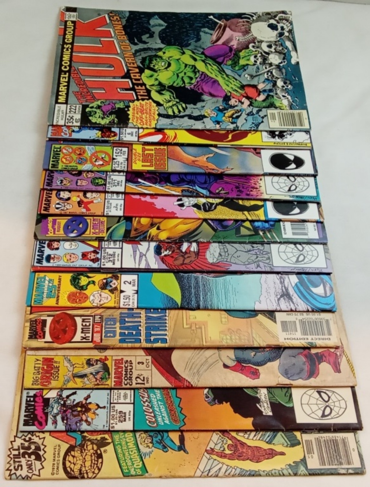 Marvel Comics Lot, 12 Issues 1960s-1990s, Raw