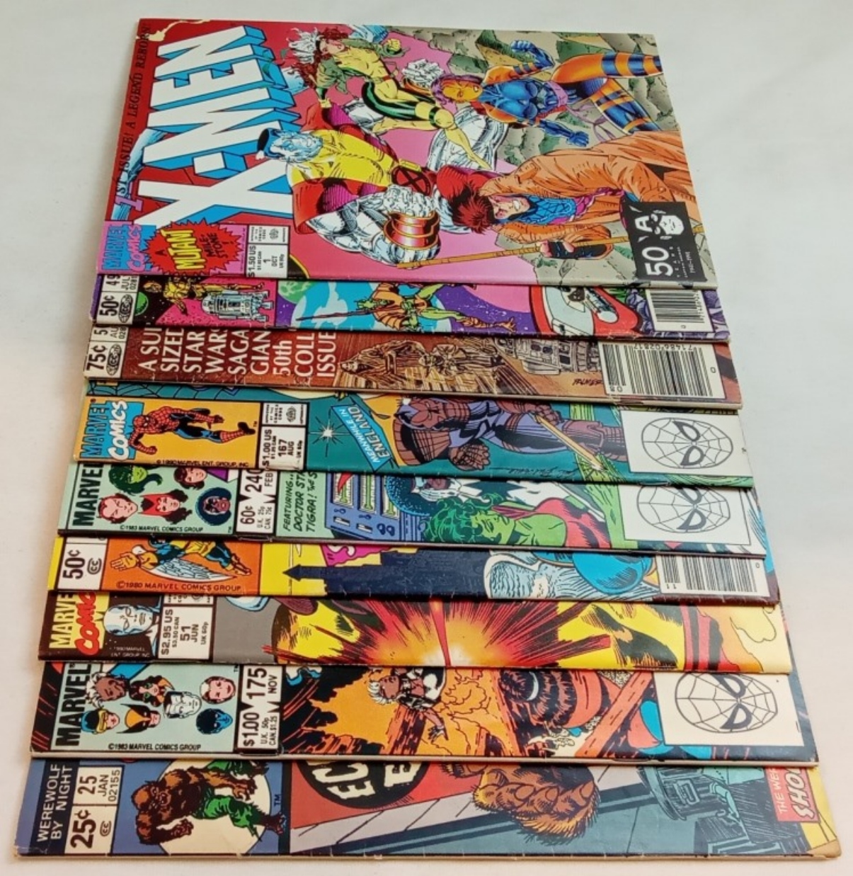 Marvel Comics Lot 9 Issues 1960s-1990s Raw