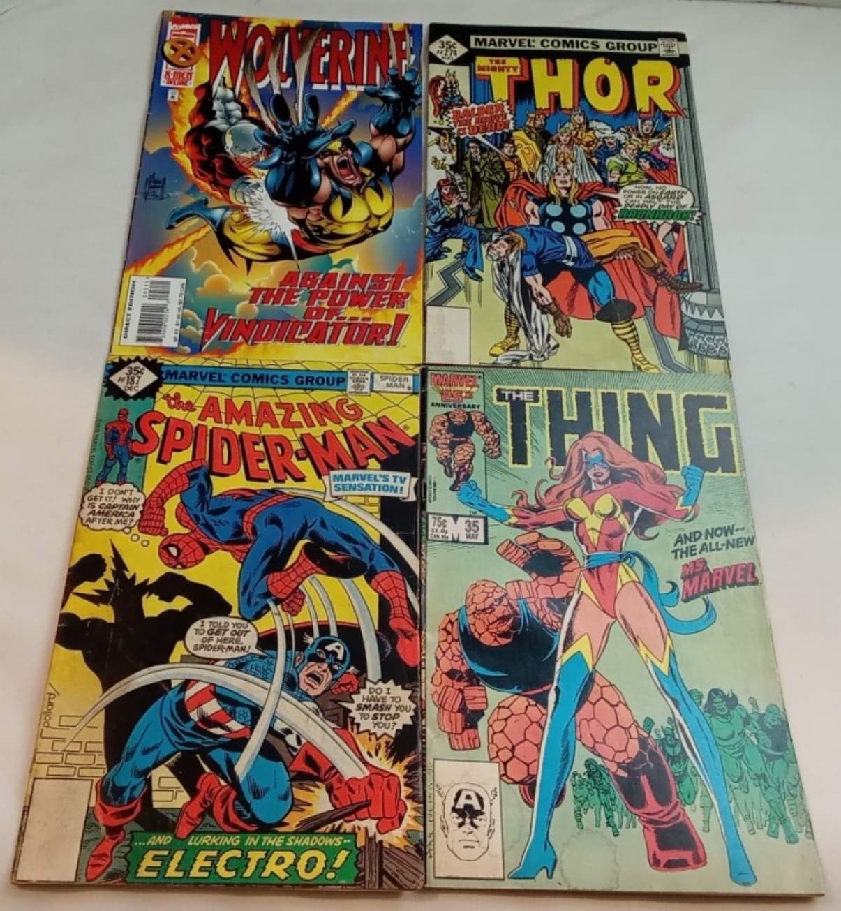 Marvel Comics Lot of 4 1978-1995, Raw