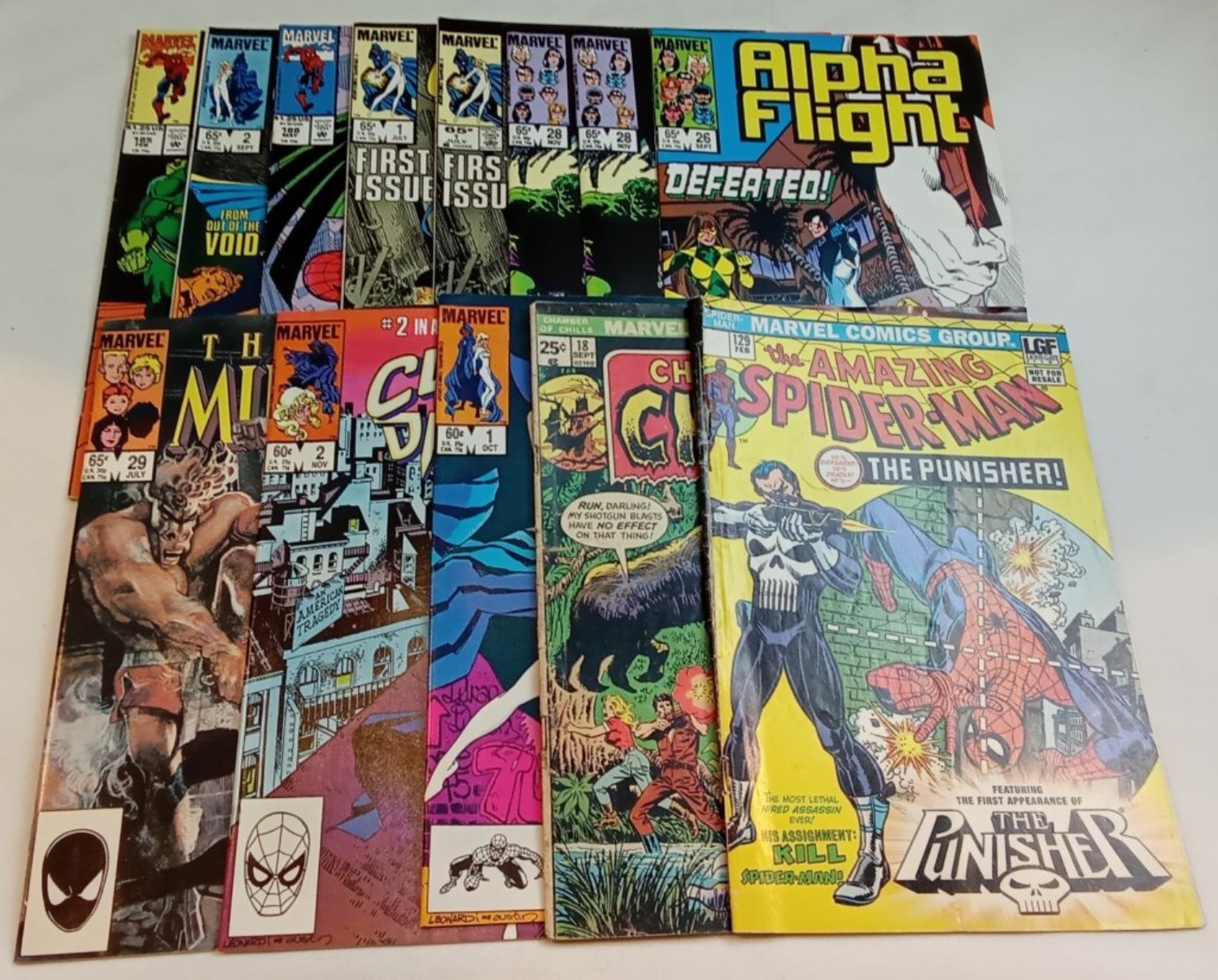 Marvel Comics Lot of 13, 1980s-1990s Raw