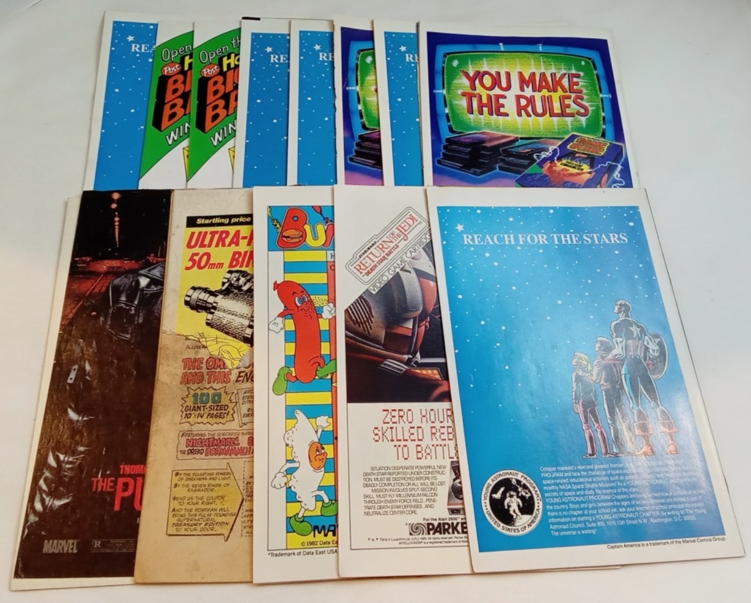 Marvel Comics Lot of 13, 1980s-1990s Raw