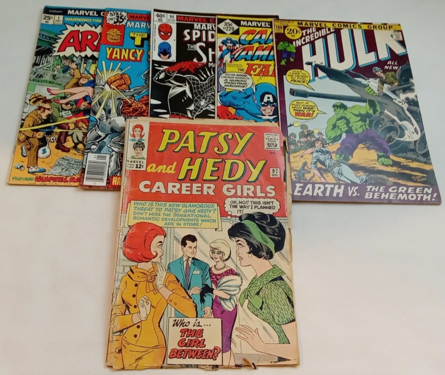 Marvel Comics Lot of 6, 1964s-1980s Raw