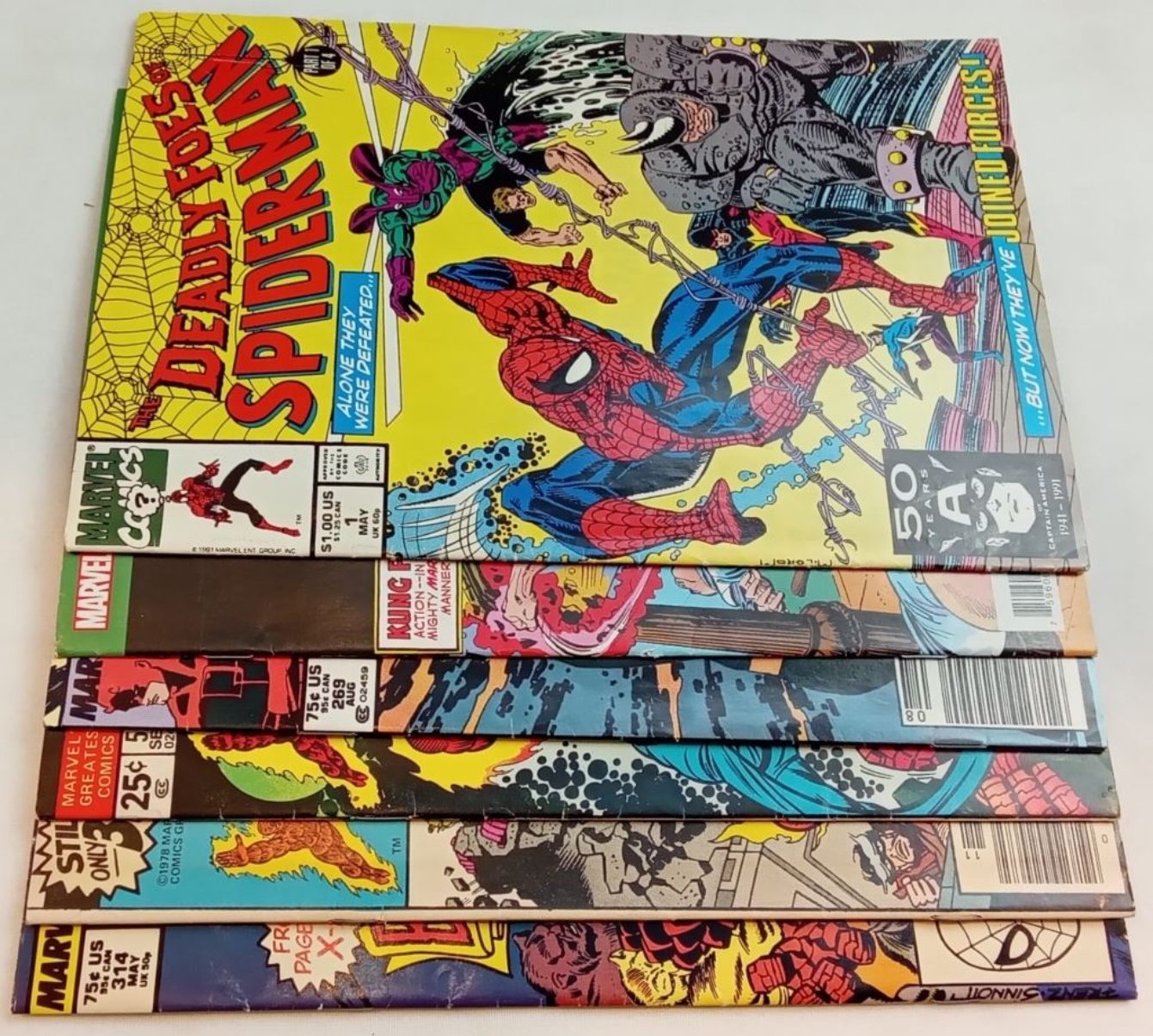 Marvel Comics Lot, 6 Bronze-to-Modern Issues