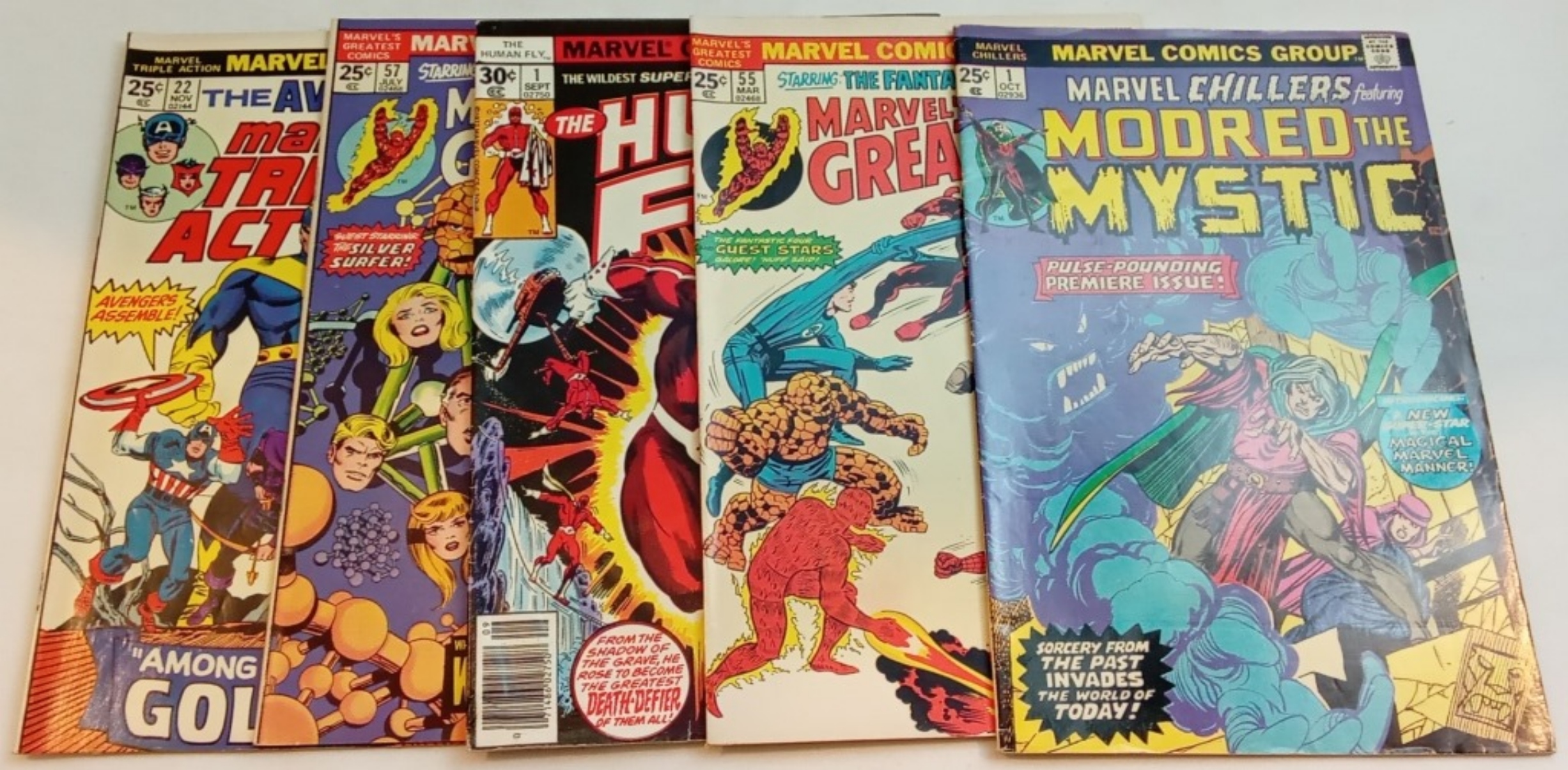 Marvel Comics Silver Age Lot: Five Issues, 1970s