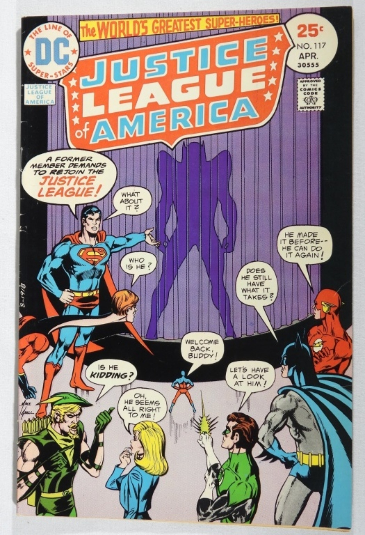 Justice League of America #117 1975 DC Raw