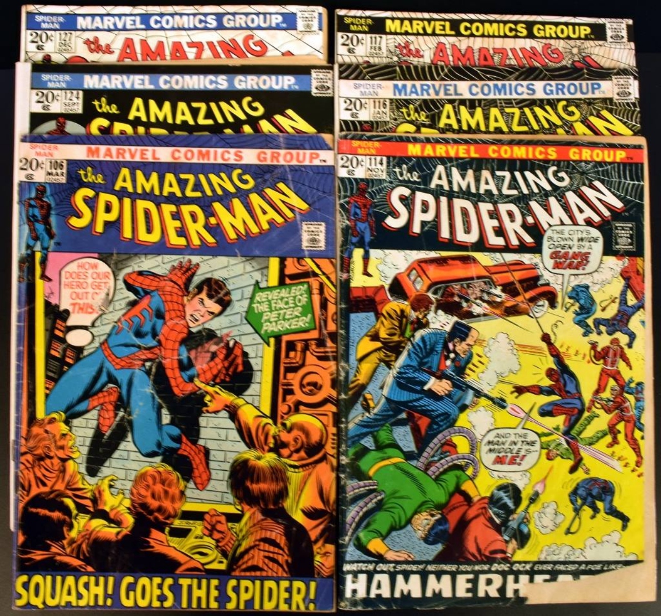 Amazing Spider-Man Lot 6 Issues 1970s Raw