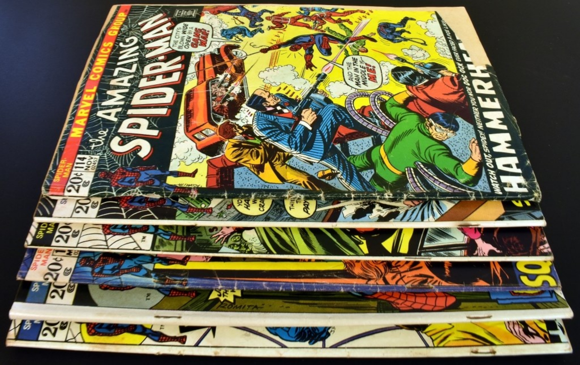 Amazing Spider-Man Lot 6 Issues 1970s Raw