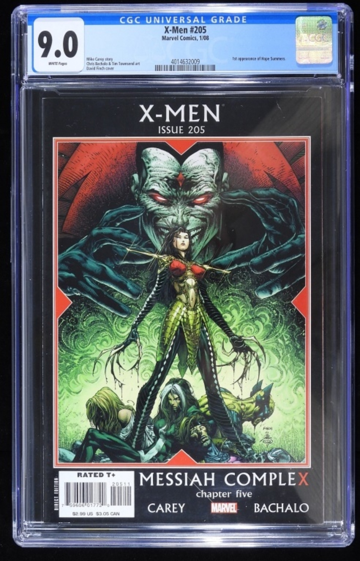 X-Men #205 2008 Marvel CGC 9.0 1st Hope Summers